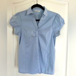 Women Blue/White Stripe Shirt